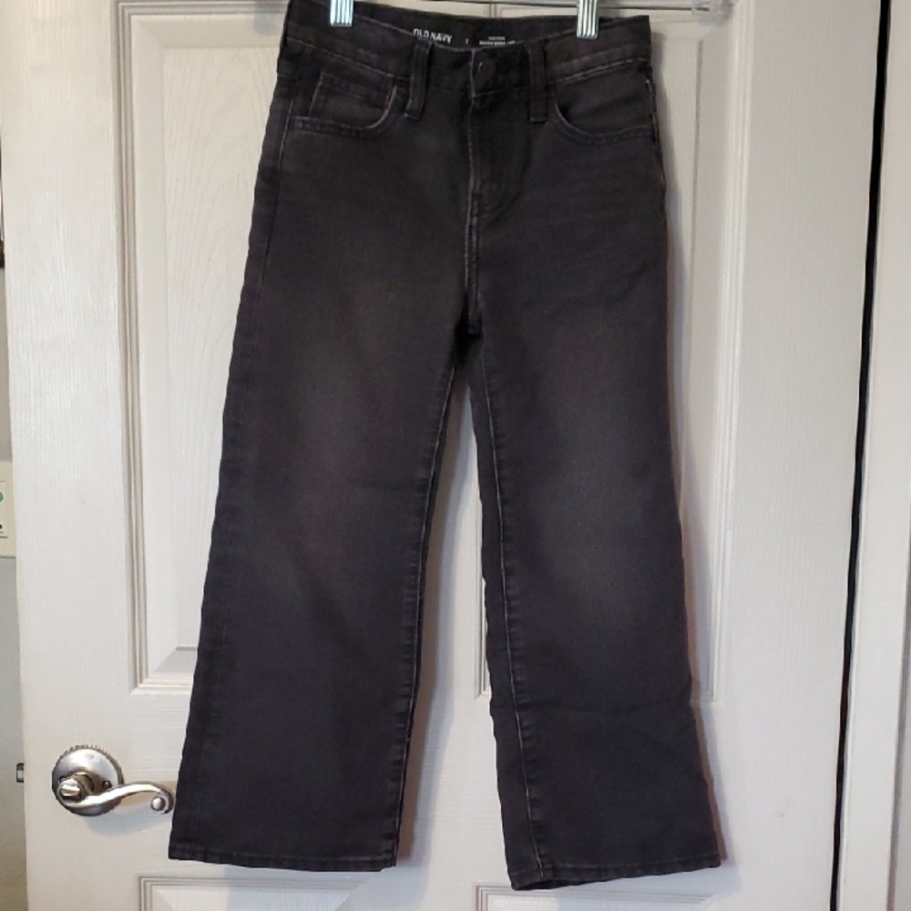 Old Navy Black Charcoal Wide-Leg Girls Jeans - Never Worn But No Tags